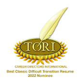 Best Career Transition CV TORI Nominee